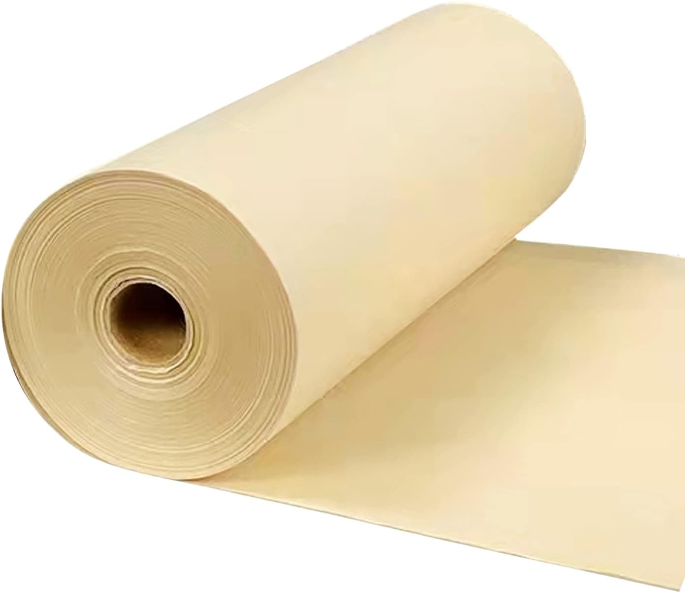MEGREZ Roll Pack Xuan Paper Thicken Calligraphy Xuan Paper Sumi Paper for Practice Chinese Japanese, 35cm x 100m(13.8in x 328ft), Half Raw Ripe Xuan Paper, Yellow