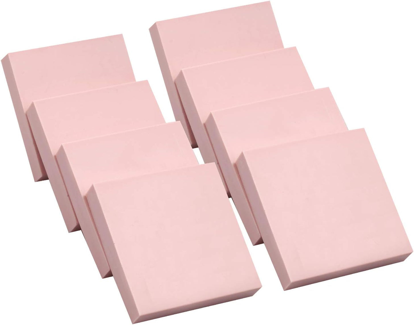 8 Pcs 2"x2" Pink Rubber Carving Blocks for Stamp Soft Rubber Crafts, Soft and Easy to Carve (Square)