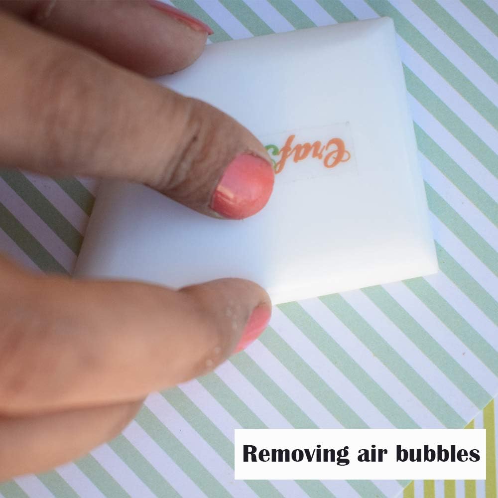 CrafTreat Teflon Bone Folder and Scoring Tool - Ergo Square - Paper Scorer for Paper Crafting, Origami, Bookbinding, Scrapbooking - Leather Burnishing Tool - Smooth, Non Stick,Ergonomic Craft Tool