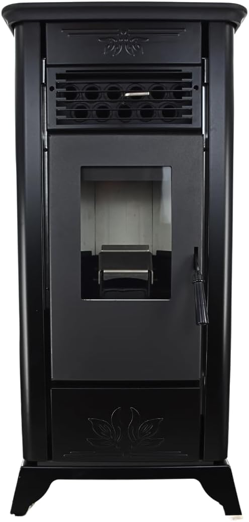 Freedom Stoves Freestanding Independence PS21 Pellet Stove: 34,700 BTUs, Battery Backup, Wi-Fi Control, Heats up to 1800 sq ft, Black Vintage Edition