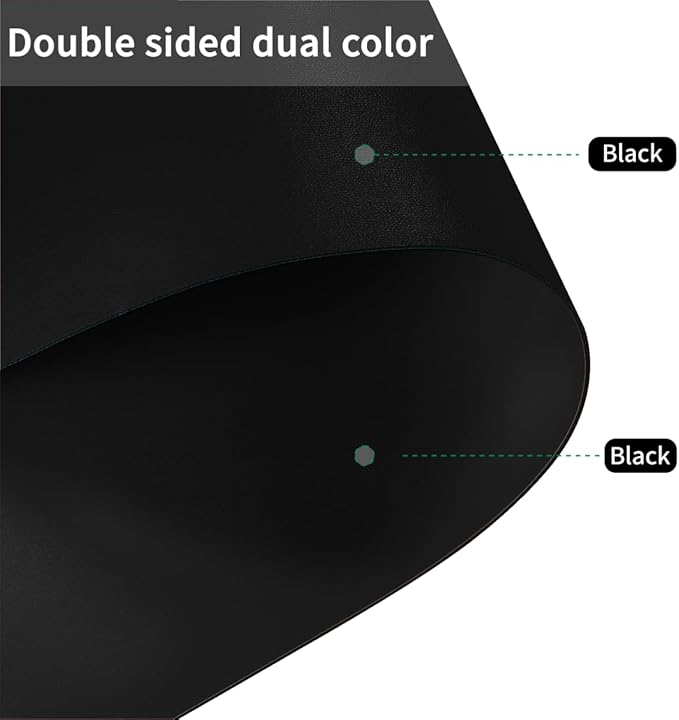 Table Cover Protector - 26x60 Inch Waterproof Easy to Clean Can Conceal Flaws Protector The Table Top from Scratches Used for Coffee Table (Black+Black 26x60)
