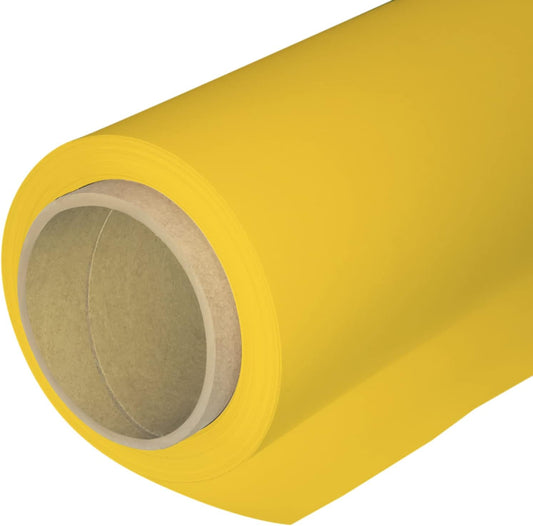 Seamless Photography Background Paper Roll, Yellow Photo Paper Backdrop for Photography, Video and Streaming (107''x36' Forsythia Yellow)