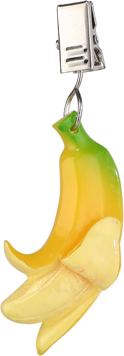 TwoFish Home Set of 4 Resin Banana Tablecloth Weights Clips Handicraft Banana Tablecloth Clamps Pack of 4