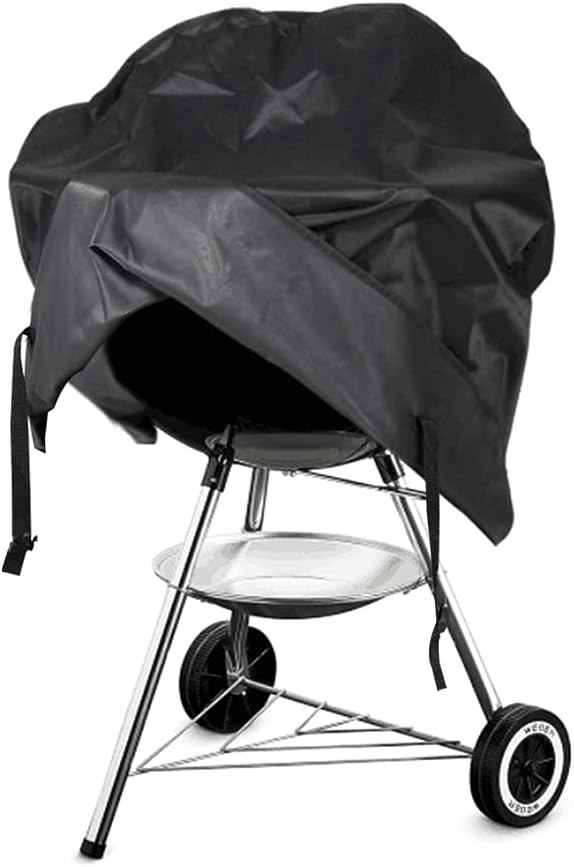 Grill Cover for Weber Round Grill Cover Water Proof Heavy Duty Outdoor Canvas BBQ Grill Cover Dome Smoker Cover (22 inch)
