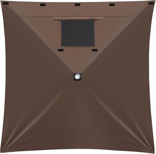 MASTERCANOPY Wind Screen Side Panel with Window for 12x12 Escape Screen Shelter Canopy Tent - Weatherproof, UV Resistant Sun Shade Attachment Accessory (Beige, 1 Pack)