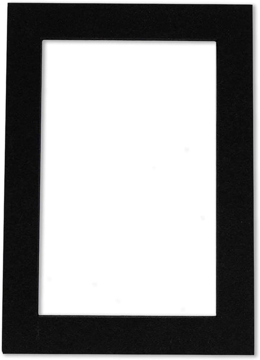 11x14 Mat Bevel Cut for 8.5x11 Photos - Acid Free Black With Black Core Precut Matboard, Backing Board and Crystal Clear, Self Seal Bag - For Pictures, Framing - 4-ply Thickness