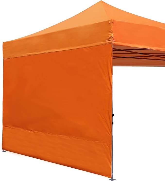 ABCCANOPY Instant Canopy SunWall 10x10 FT, 1 Pack Sidewall Only, No Frame or Top, Orange
