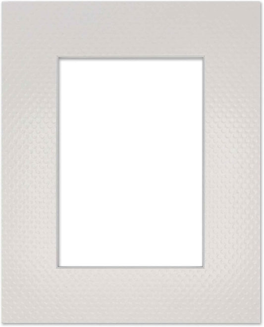 11x14 Mat Bevel Cut for 8.5x11 Photos - Acid Free Golf Ball Texture Precut Matboard - For Pictures, Photos, Framing - 4-ply Thickness