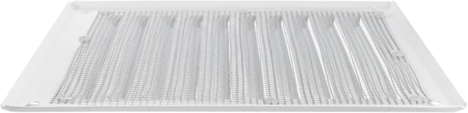 Square Ventilation Grille / 6" x 6" Inch Inside Measurement/White Metal Air Vent Louver - Inside/Outside use - / 7.7" x 7.7" Inch Outer Measurement