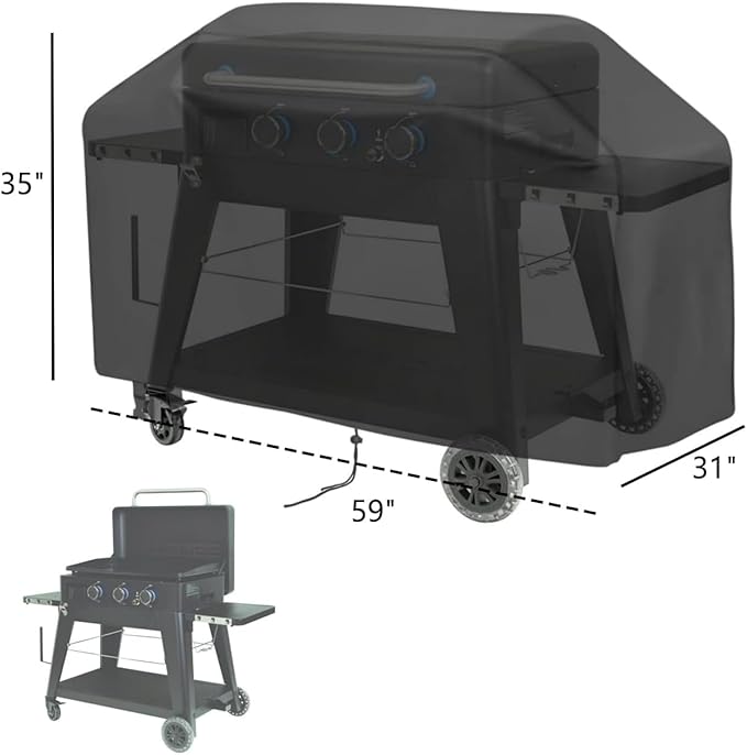 Pit Boss Grill Cover for Pit BOSS 3-Burner Ultimate Griddle Pitboss, Griddle Cover Waterproof Grill Covers Outdoor - 59" L×31" W×35" H