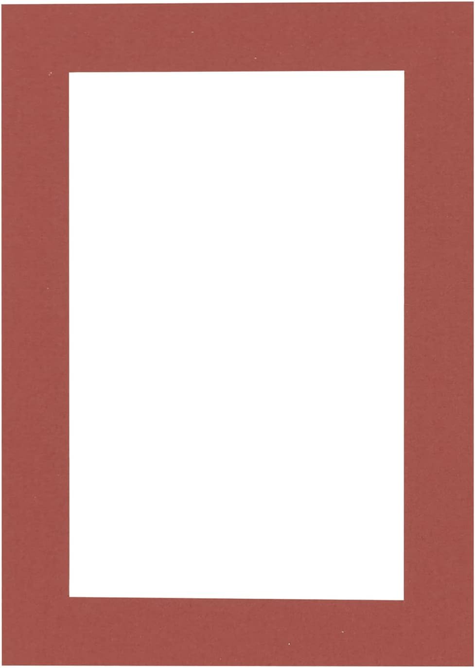 Pack of Ten Acid Free 11x14 Mats Bevel Cut for 8.5x11 Photos - Brick Red Precut Matboards With Backing Boards and Self Seal Photo Mat Bags For Pictures, Photos, Framing - 4-ply Thickness