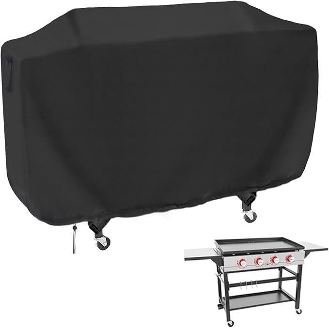 Flat Top Grill Cover for Royal Gourmet GB4000/GB4007/GB4001B/GB4002 Propane Gas Grill, Waterproof 36 Inch Griddle Cover for Char-Griller Flat Iron 4-Burner Grill -64.8 x 25 x 34