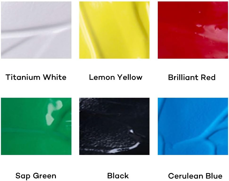 Mont Marte Discovery School Acrylic, 6 Basic Colors, 1/2 Gallon (2 Liter), Ideal for Students and Artists. Excellent Coverage and Fast Drying. Pump Lid Included