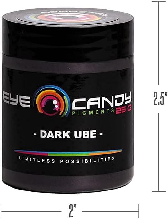 Eye Candy Pigments Premium Purple Mica Powder - Dark Ube (25gr) - for Epoxy, Resin, Soap, Paint, Woodworking, Acrylic Pouring, Bath Bombs, Fishing Lures - DIY Arts and Crafts Additive
