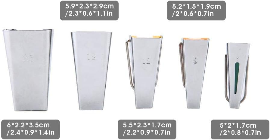 5pcs Bias Tape Makers Set Fabric Tape Maker Tool Set DIY Sewing Quilting Bias Binding Maker 6MM/9MM/12MM/18MM/25MM