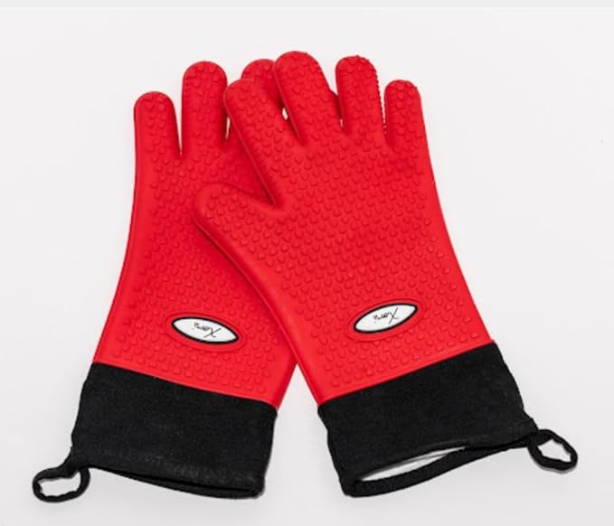 Xomi Premium Silicone Heat and Fire Retardant BBQ & Baking Gloves.