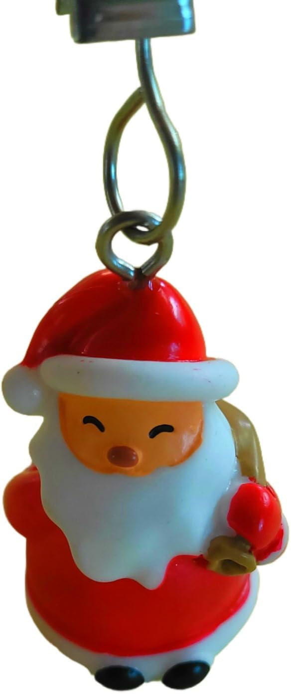 TwoFish Home Set of 4 Santa Claus Gives Presents Resin Table Cover Tablecloth Weights Clips Handicraft Tablecloth Clips