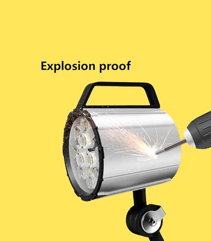 7W 110V-220V,IP67, Adjustable Multipurpose Worklight,LED Work Light for Lathe, CNC Milling Machine, Drilling Machine, Aluminum Alloy, Short Arm (7)