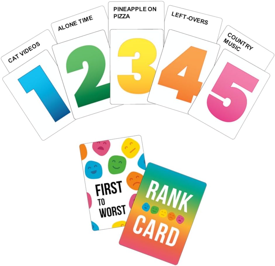 Party Game - The Card Game About How Your Friends and Family Rank Things for Kids, Teens, Adults, Families & Fun Parties with Polarizing Priorities