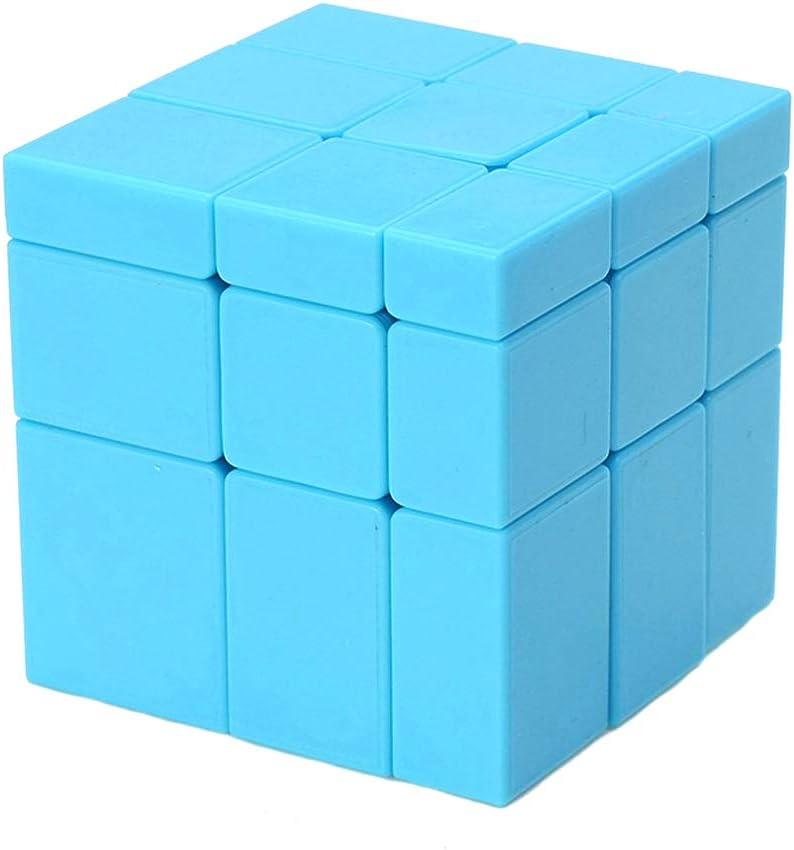 TANCH SS Mirror Speed Cube 3x3 Stickless Dysmorphism Magic Cube Puzzle Toy Blue