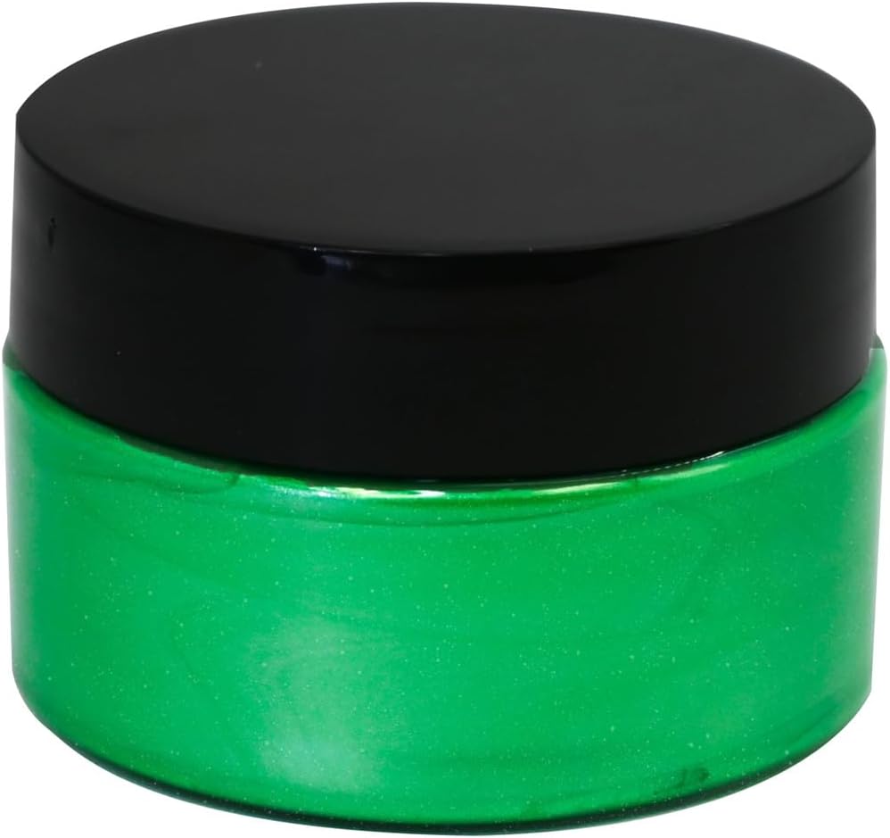 Shimmer Metallic Acrylic Paint Metallic Chalk Paste 1.7oz/50ml, Ideal for Wood/T-Shirts/Glass/Stone, DIY Crafts Projects Glitter Pearlescent Golden Pigment Suitable for Beginners Artists (Pearlescent Green)