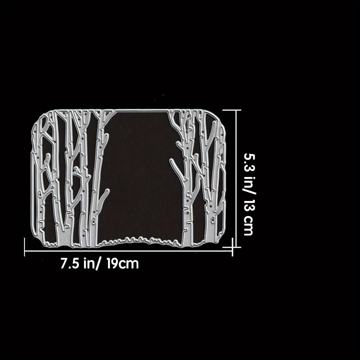 Lapoo Flowers Metal Cutting Die for Scrapbooking - Durable, Cut Stencils for DIY Scrapbook Photo Album Decorative Paper Card, Card Making Supplies, Embossing (Winter Tree Trunk 4.7 x 3.3 in)