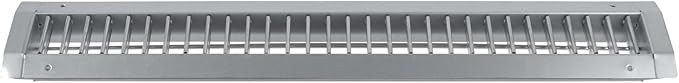 Repa Market 25" x 3" Inch Air Grille for Round Spiral Ducts - Adjustable Double Louvre Blade - Galvanized Ventilation Cover - Side Fit Round Surface Canal Ducting from 7" to 15.75" Inches