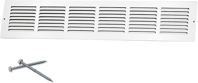 30"W x 4"H [Duct Opening Size] Steel Return Air Grille, Air Return Vent Cover for Ceiling and Sidewall - HVAC Air Vent Covers - [Outer Dimensions: 31.75"W x 5.75"H]