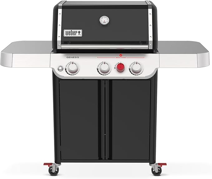 Weber Genesis E-325 Liquid Propane Gas Grill for Outdoor Cooking, 3 Burners, Black