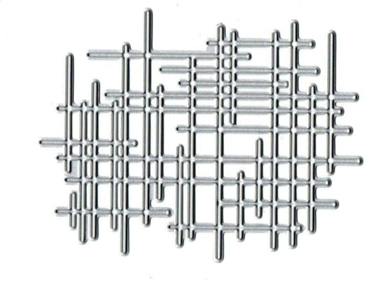 1Pc Silver Irregular Lines Metal Cutting Dies for Card Making, Paper Embossing Die-Cuts Sets, DIY Scrapbooking Photo Album Arts Crafts Templates, Stencils for Holiday Christmas Decoration，Scrapbooking