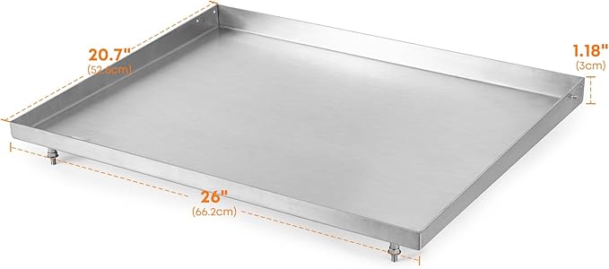 Stanbroil Stainless Steel Griddle Replacement Top for LoCo 26" 2-Burner Series II Flat Top Grill, Flat Top Griddle Accessories for LoCo Gas Grill