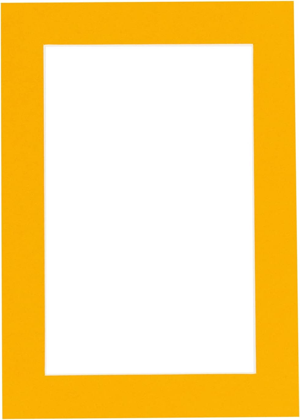 Pack of TEN 11x14 Mats Bevel Cut for 8.5x11 Photos - Acid Free Golden Orange Precut Matboards For Pictures, Photos, Framing - 4-ply Thickness