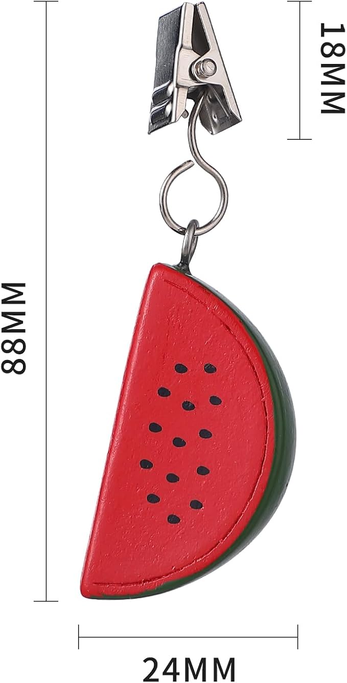 TwoFish Home Set of 4 Ｗatermelon Resin Tablecloth Weights Clips Handicraft Ｗatermelon Tablecloth Clamps Pack of 4
