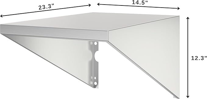 KoolMore 14 in. Rugged and Durable Side Shelf for Commercial Outdoor BBQ Grill in Stainless-Steel (KM-CG-Shelf)