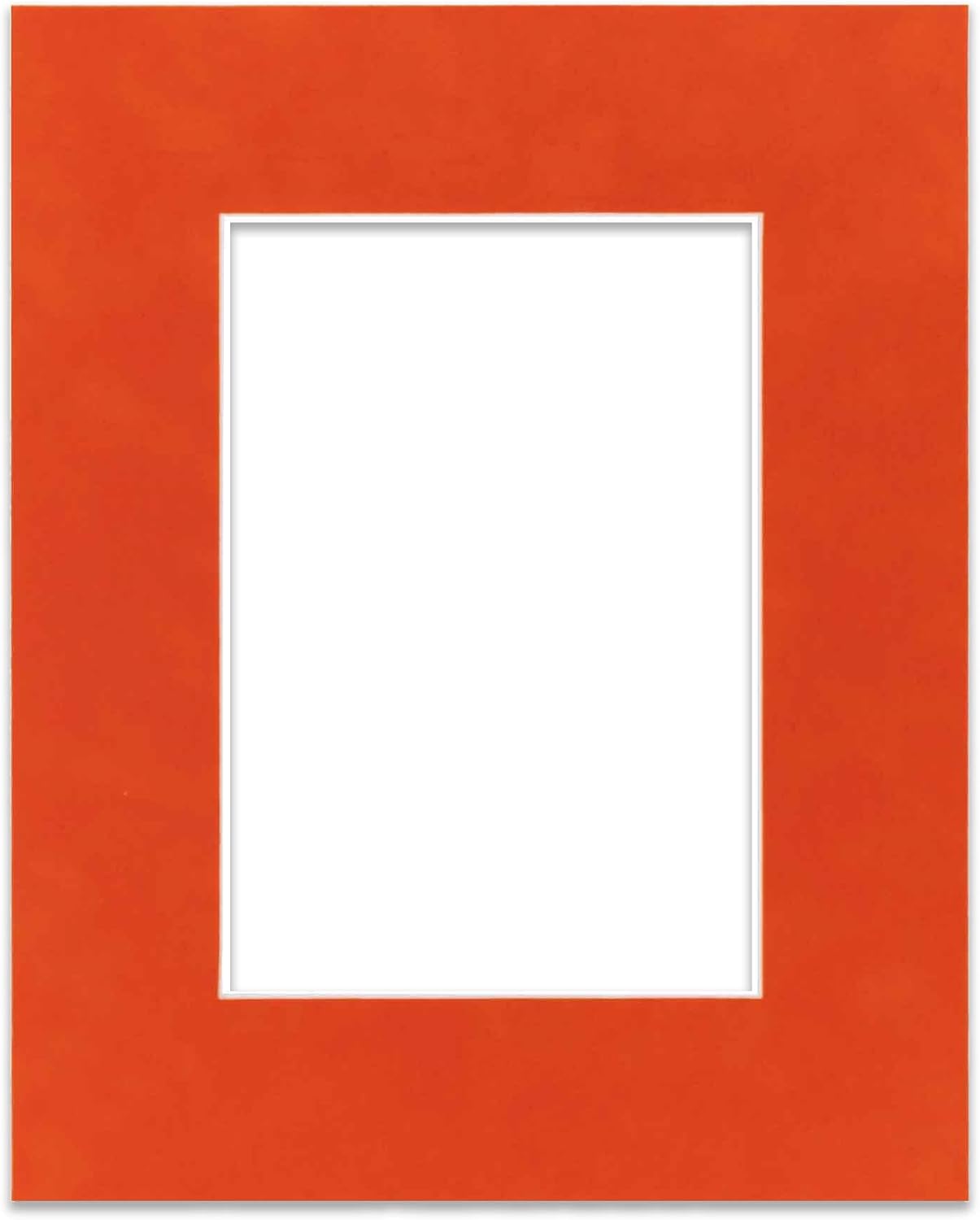 Pack of 25 Acid Free 11x14 Mats Bevel Cut for 8.5x11 Photos - Orange Suede Precut Matboards For Pictures, Photos, Framing - 4-ply Thickness