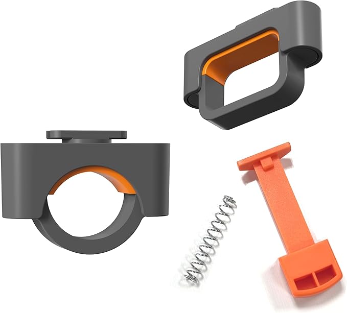 Grill Light Mounting Bracket Kit, 1 Round & 1 Square Bracket, Compatible with Grill/Griddle Handles from 1-1.4 Inches in Diameter, Only Fits for OATISLife Grill Light