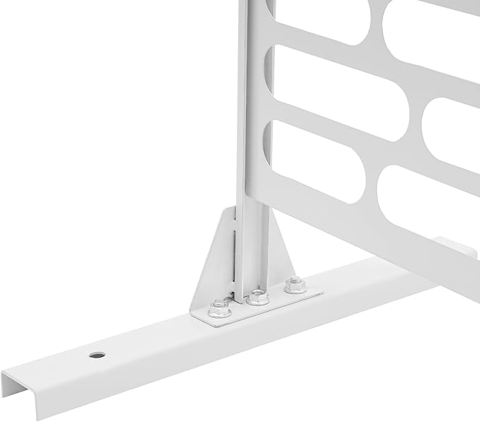 75" H×35" W Decorative Outdoor Privacy Screen with Stand, Outdoor Decor Privacy Fence Screen Metal Fence Panels, Free Standing Metal Divider for Patio Lawn Deck (White-Oval)