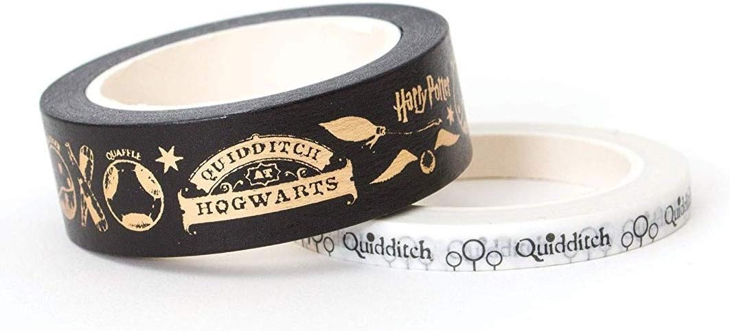 Paper House Productions Harry Potter Quidditch Match Set of 2 Foil Accent Washi Tape Rolls for Scrapbooking and Crafts