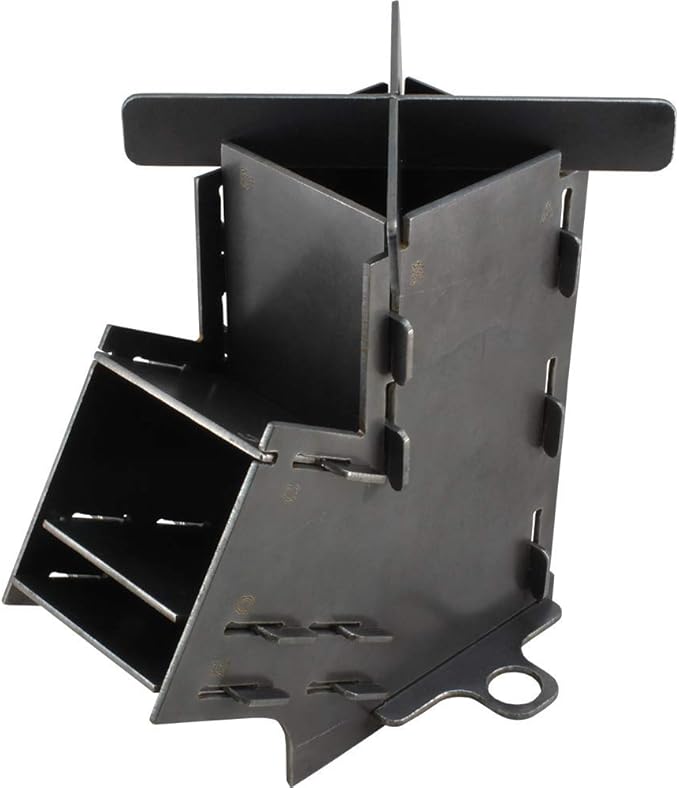 Camping Survivalist Prepper Flat Pack Mini Rocket Stove