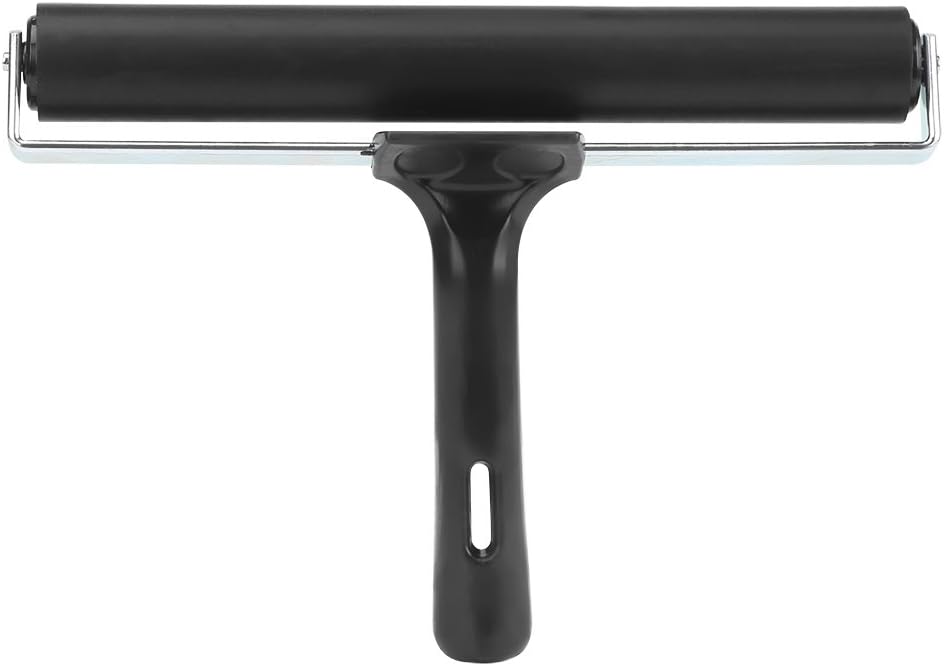 7.8 Inch Soft Rubber Brayer,Rubber Brayer Roller Paint Brush Ink Applicator Art Craft Oil Painting Tool