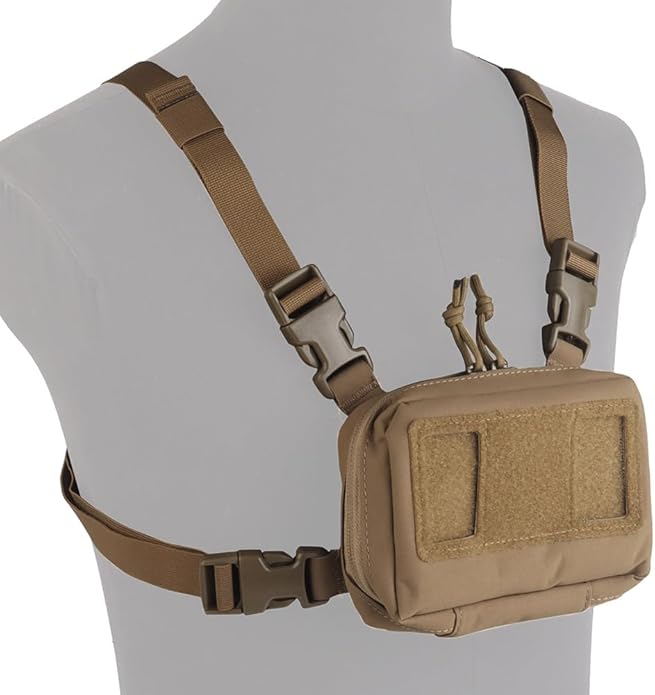FoldPanel Tactical Chest Vest Pouch Set, Chest Rig Phone Mount as 4.7-6.7" Phone Plate Carrier Accessory with Pouch Cover