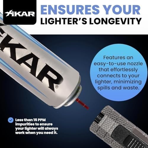 Xikar PUROFINE Premium Butane Fuel Refill with 0 Impurities 1.9oz 3 Pack (100ml) - Premium Quality Fuel for Jet Flame Lighters and Torches - High Altitude Formula