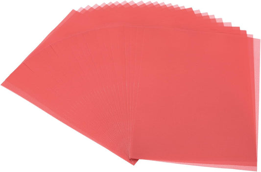 PATIKIL 60 Sheets Vellum Paper 4.25x5.5, Vellum Paper Printable Translucent Paper 100GSM Colored for Invitations Laser Inkjet Printing Card Making Crafting Wedding Tracing, Red