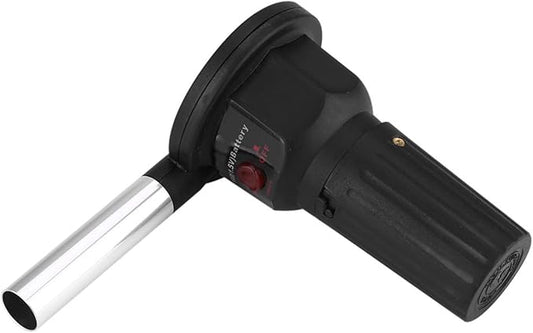 BBQ Air Blower, Portable Handheld Electric Blower Electric Fireplace Bellows Battery Not Included for Outdoor Camping Picnic Charcoal Grill Barbecue