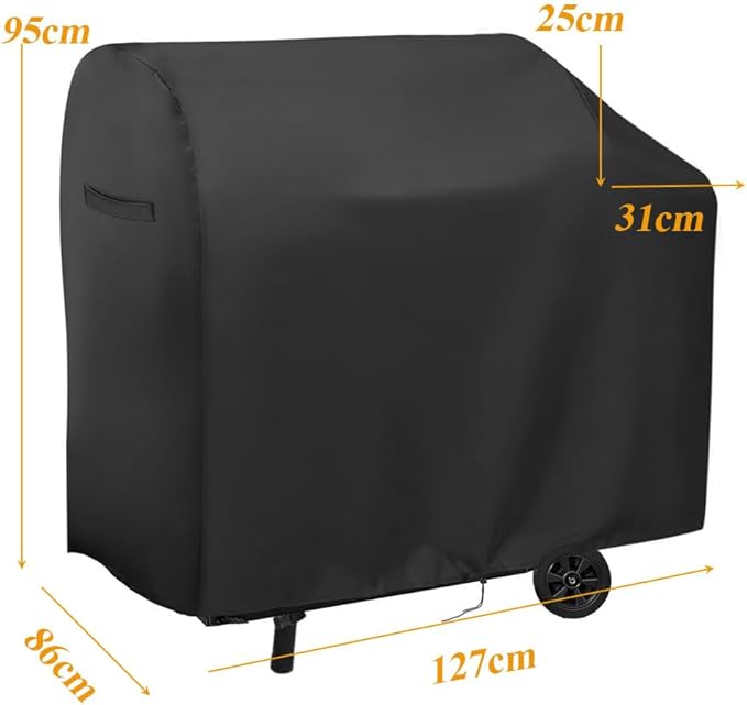 Charcoal Grills Cover for Brisk It Zelos-450 Wood Pellet Grill, Waterproof Outdoor Grill Cover BBQ Grill Cover Barbeque Grill Cover (Cover Only) - 50" L×34" W×37" H, Black