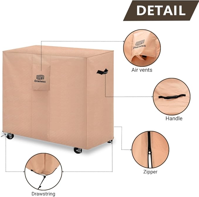 Oneness 47 Inch Heavy Duty Waterproof Grill Cover, UV Resistant Rip Resistant, Perfect for Outdoor BBQ Patio Use,2 Yar Fade Resistant
