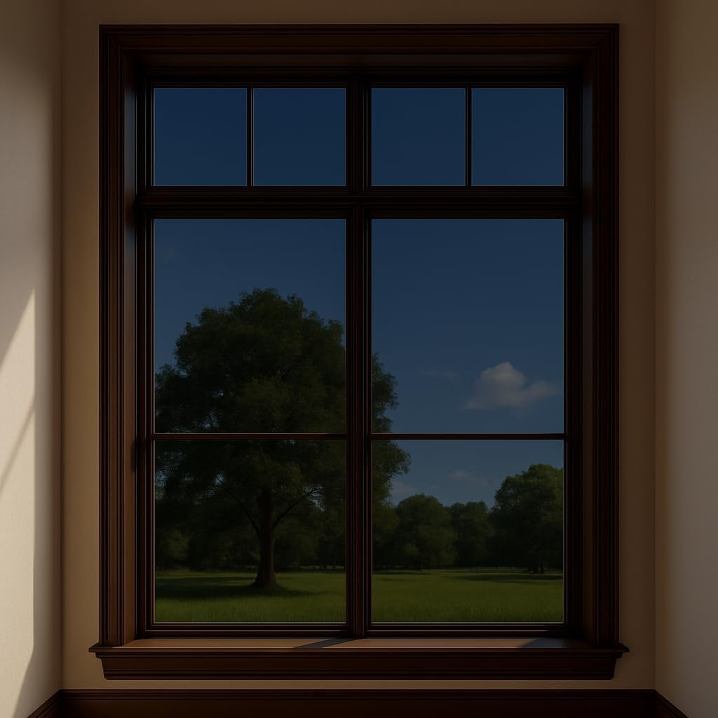 Rockrose Professional Window Tint for Home – One Way Privacy Window Film for Home Offices Heat Blocker Reflective Adhesive Mirror Tint with 99% UV Block – Black-Silver 24in x 100FT