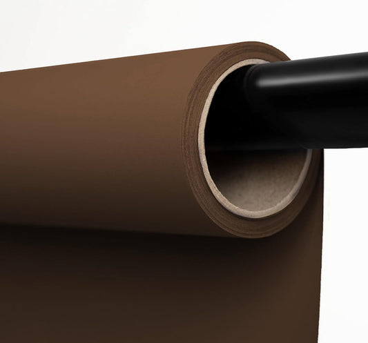 Kate Seamless Paper Backdrop for Photography, Party, Live Streaming, Brown Paper Roll (86''x32.8' Coco Brown)