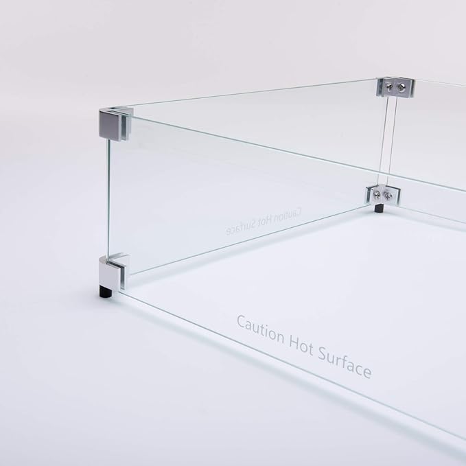 Celestial 17.5" x 17.5" x 6" Wind Guard, fits Celestial 12” Square Fire Pit Burner Pans for Gas Fire Pits