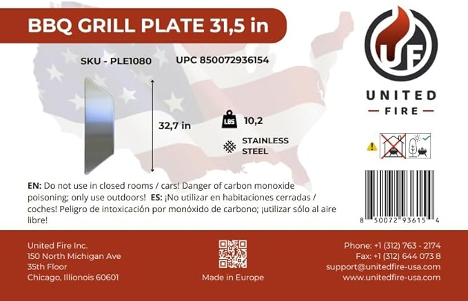 Stainless Steel Grill Griddle Plate – 31.5" Square Plancha Top, 4 mm Heavy Duty, Food-Grade Stainless Steel – Fits Fire Pits & Barrels – Fire Bowl Not Included (31.5" Square Griddle Plate)
